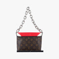 Pochette Kabuki Mask Red × Brown Monogram Canvas × Epi Leather M43527 DU3177 IC Chipポシェット カブキ マスク カブキマスクプリント / レッド × ブラウン モノグラムキャンバス × エピレザー M43527 DU3177 ICチップ