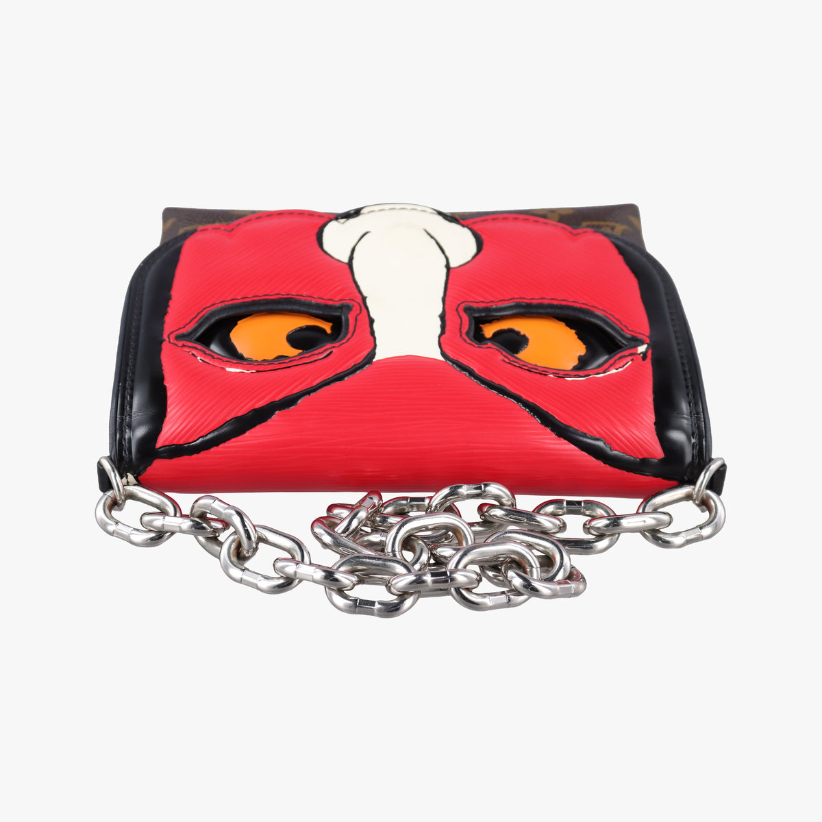 Pochette Kabuki Mask Red × Brown Monogram Canvas × Epi Leather M43527 DU3177 IC Chipポシェット カブキ マスク カブキマスクプリント / レッド × ブラウン モノグラムキャンバス × エピレザー M43527 DU3177 ICチップ