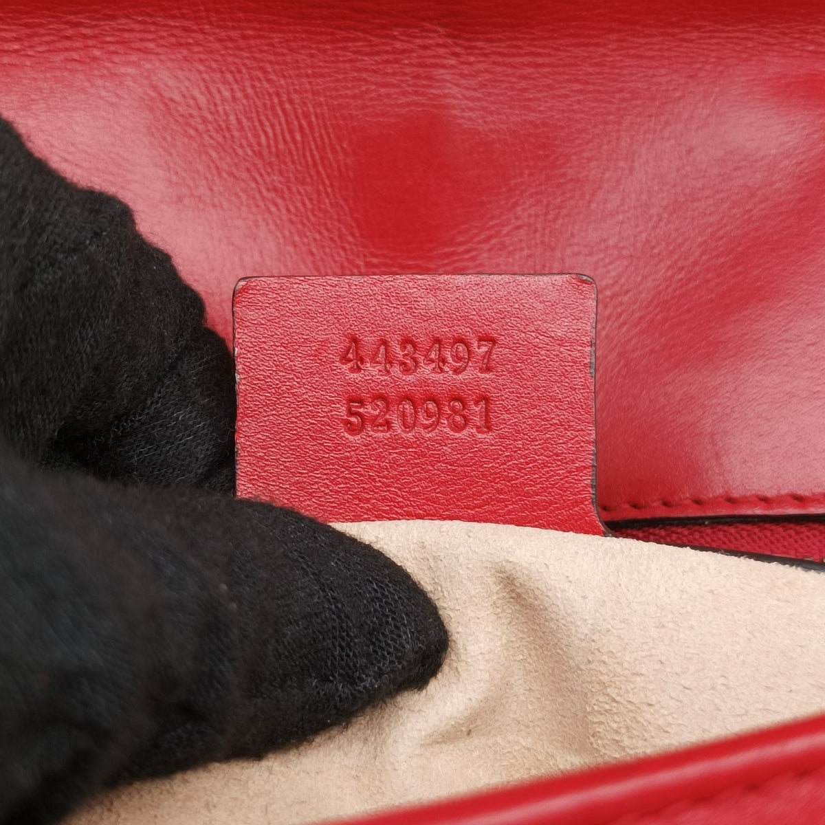 GG Marmont Red Leather 443497 B022040149GGマーモント レッド レザー 443497 B022040149