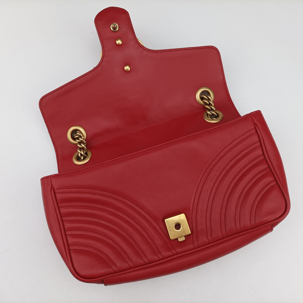 GG Marmont Red Leather 443497 B022040149GGマーモント レッド レザー 443497 B022040149