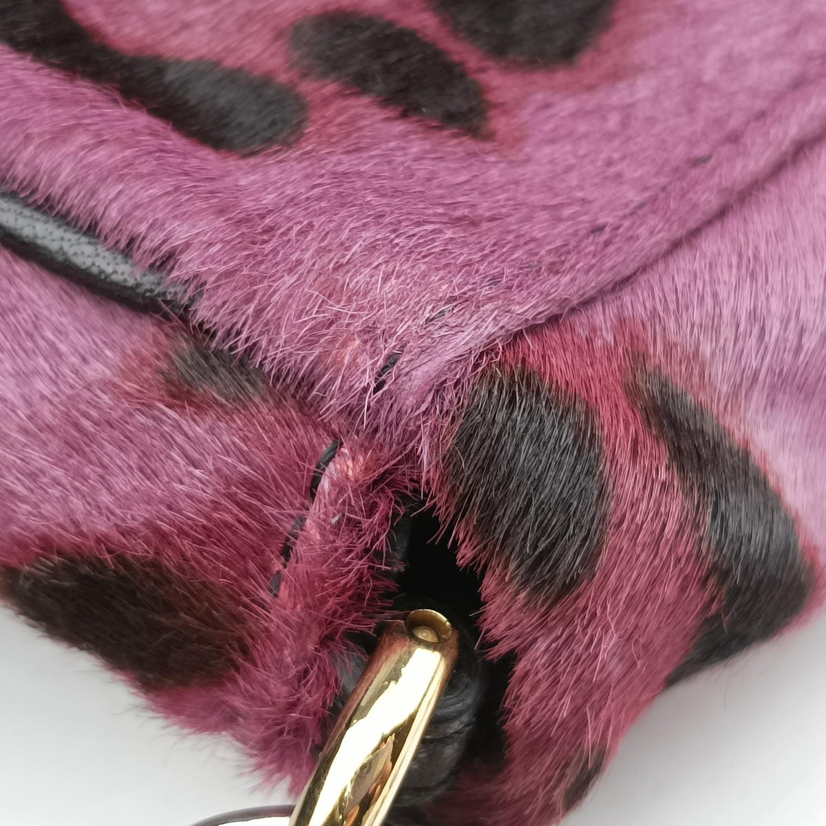Leopard print Purple ponyhair レオパード柄 パープル ハラコ