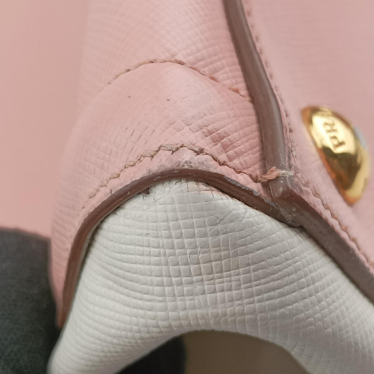 Galleria Pink×White SAFFIANO Leather BN2438 7/A 165ガレリア ピンク×ホワイト サフィアーノレザー BN2438 7/A 165