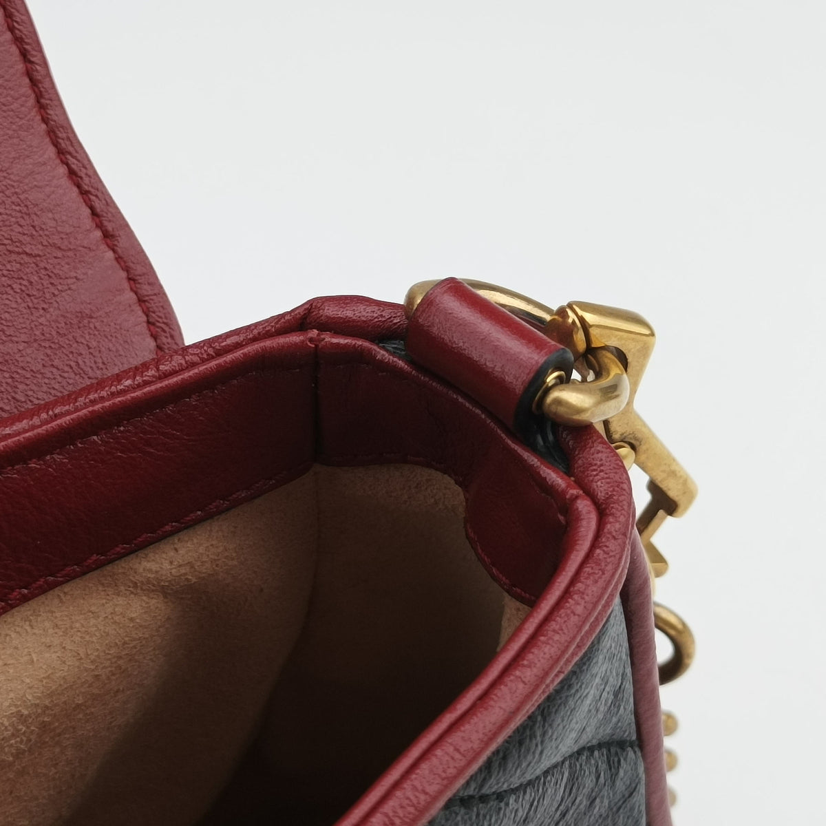 GG Marmont Black×Red Leather 583571 I028671022GGマーモント ブラック×レッド レザー 583571 I028671022
