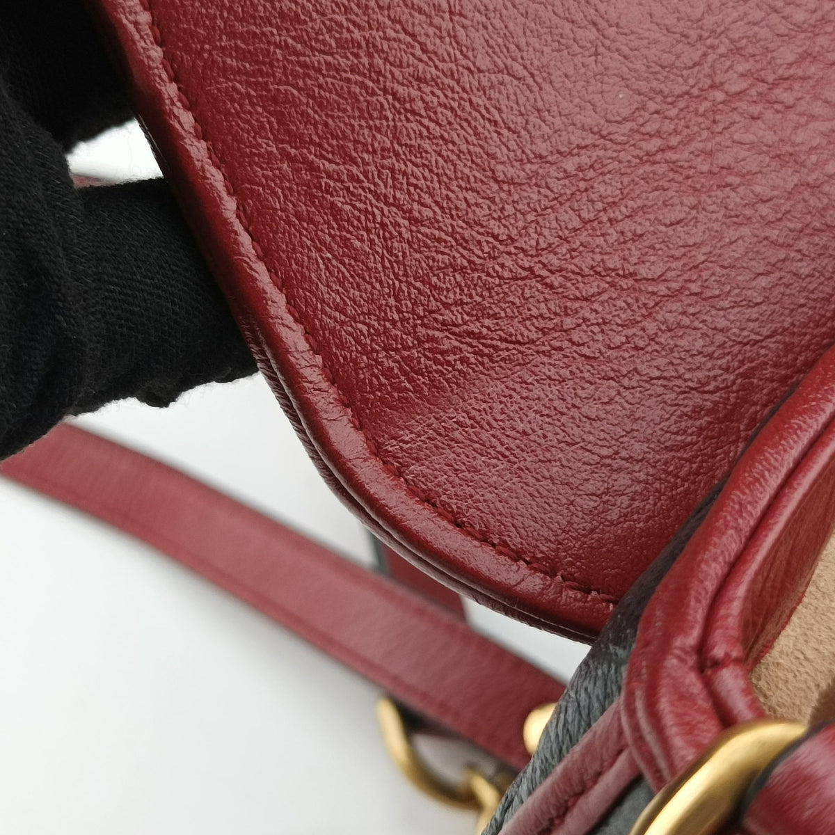 GG Marmont Black×Red Leather 583571 I028671022GGマーモント ブラック×レッド レザー 583571 I028671022