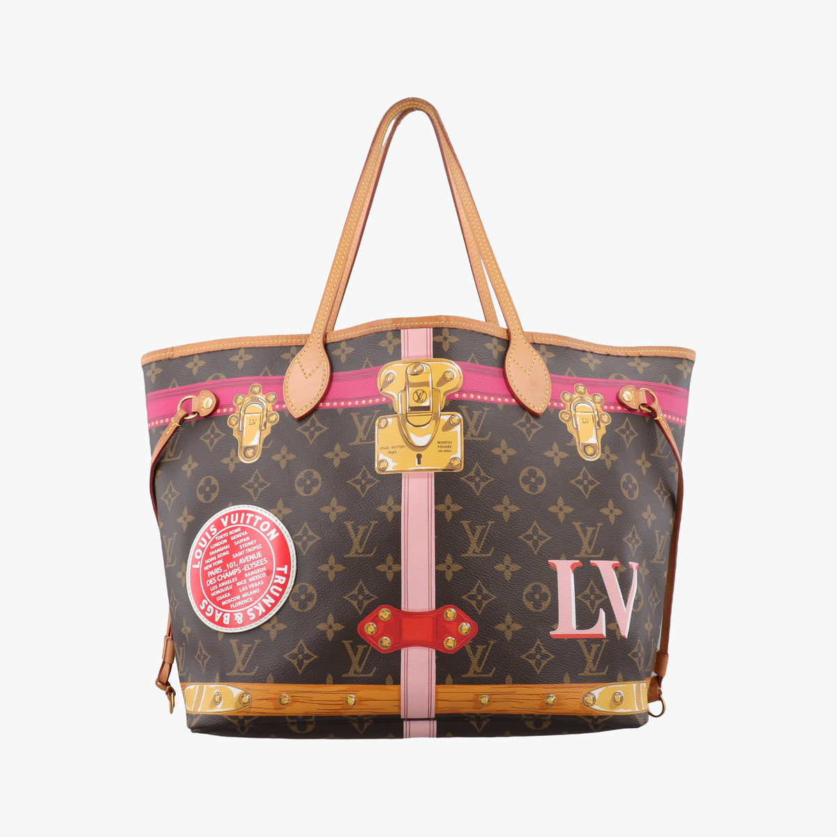 Neverfull MM Summer Trunk brown×Multicolor Monogram Canvas M41390 GI1168 IC ChipネヴァーフルMM 2018サマートランク モノグラム/ブラウン×マルチカラー モノグラムキャンバス M41390 GI1168 ICチップ