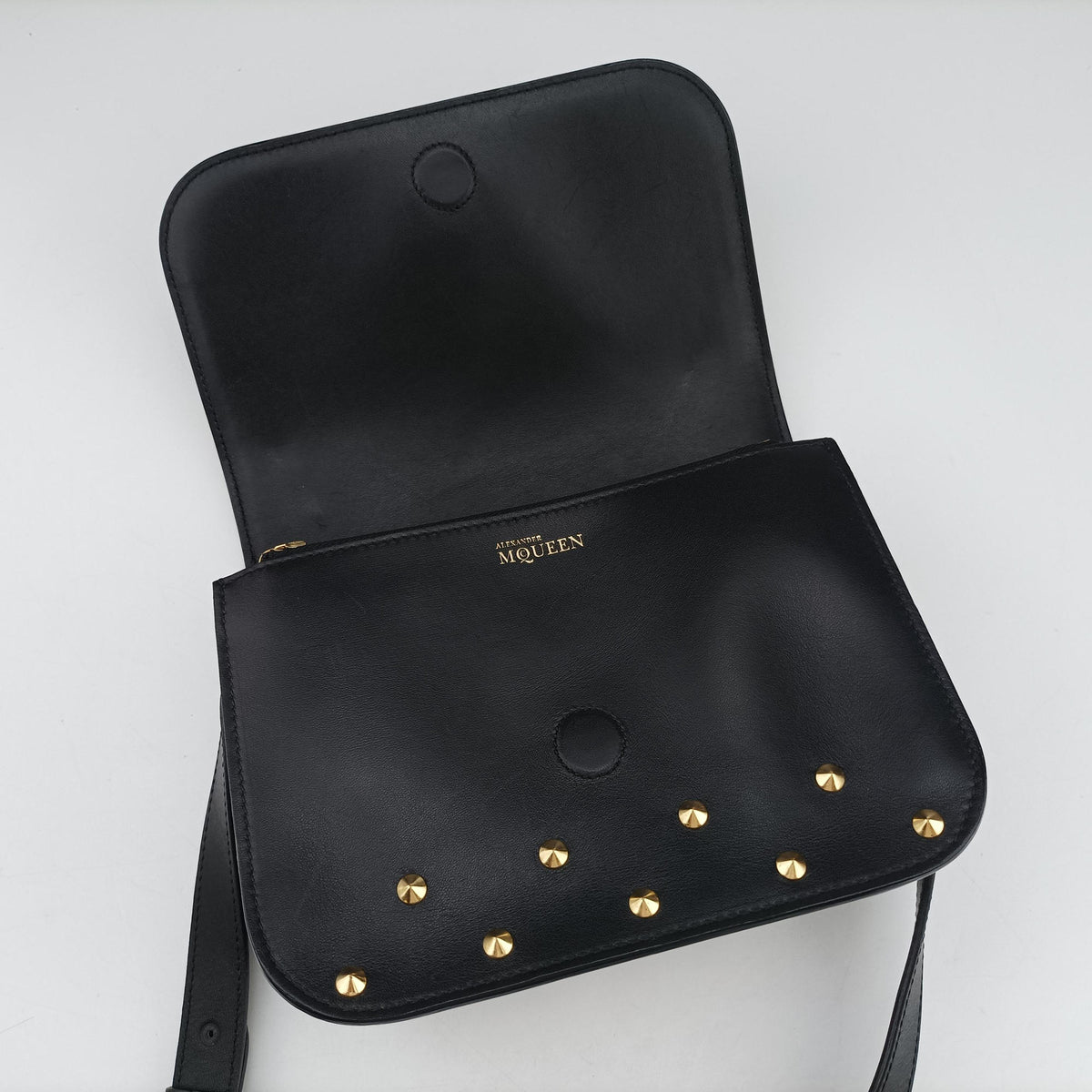 Studded Skull Padlock Black Leather 544483.344016スタッズ スカル パドロック ブラック レザー 544483.344016