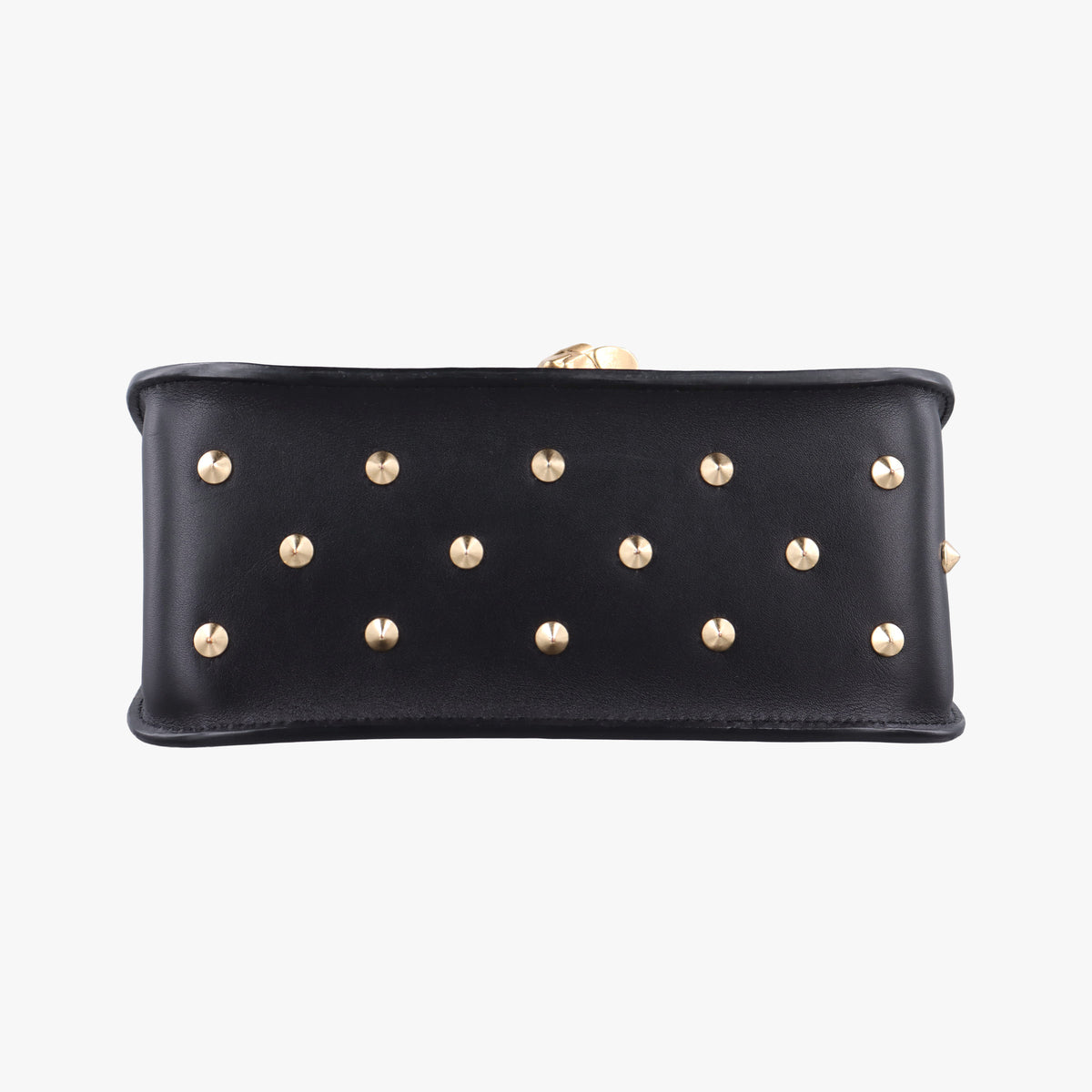 Studded Skull Padlock Black Leather 544483.344016スタッズ スカル パドロック ブラック レザー 544483.344016