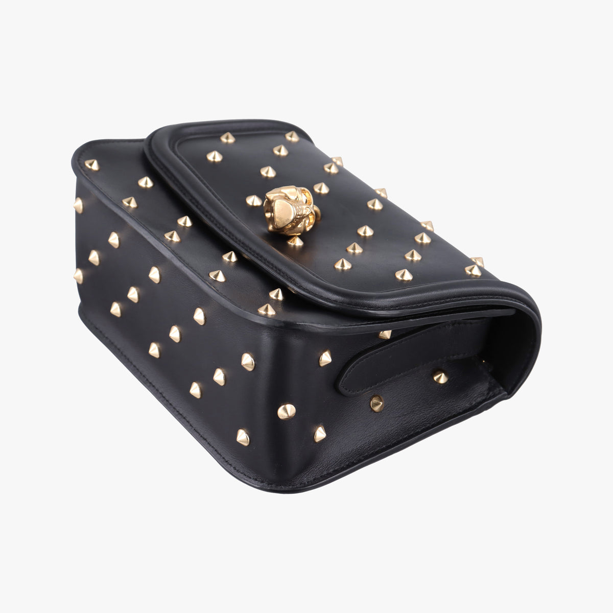 Studded Skull Padlock Black Leather 544483.344016スタッズ スカル パドロック ブラック レザー 544483.344016