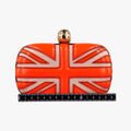 skull clutch Orange Enamel x Leather 208024 000926スカルクラッチ オレンジ エナメル x レザー 208024 000926