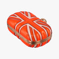 skull clutch Orange Enamel x Leather 208024 000926スカルクラッチ オレンジ エナメル x レザー 208024 000926