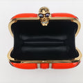 skull clutch Orange Enamel x Leather 208024 000926スカルクラッチ オレンジ エナメル x レザー 208024 000926