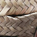 basket Beige×Brown Leather × Raffia 411852バスケット ベージュ×ブラウン レザー x ラフィア 411852