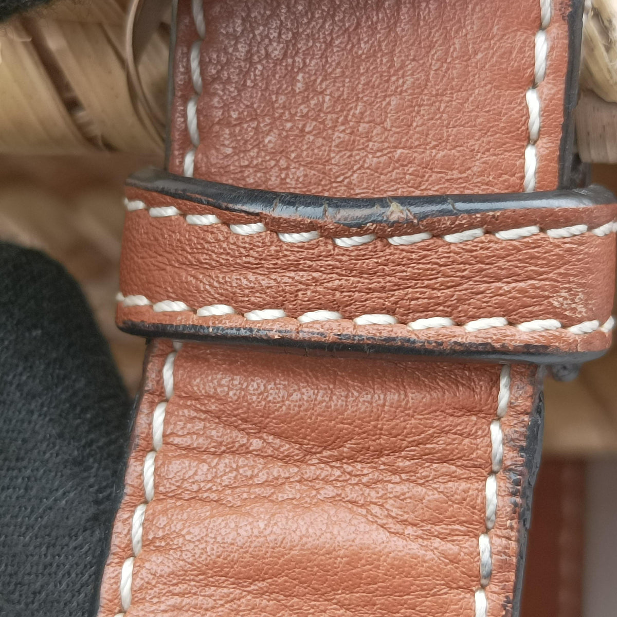 basket Beige×Brown Leather × Raffia 411852バスケット ベージュ×ブラウン レザー x ラフィア 411852