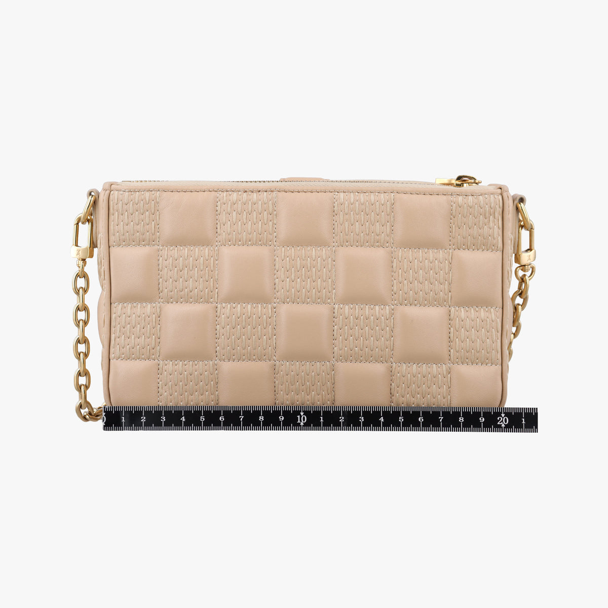 Pochette Troca Damier Giant Beige Lambskin M59048 IC Chipポシェット トロカ ダミエ ジャイアント ベージュ ラムスキン M59048 ICチップ