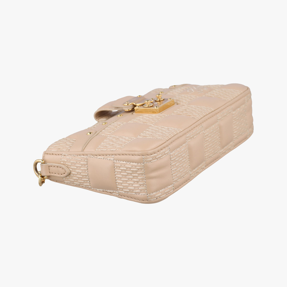 Pochette Troca Damier Giant Beige Lambskin M59048 IC Chipポシェット トロカ ダミエ ジャイアント ベージュ ラムスキン M59048 ICチップ