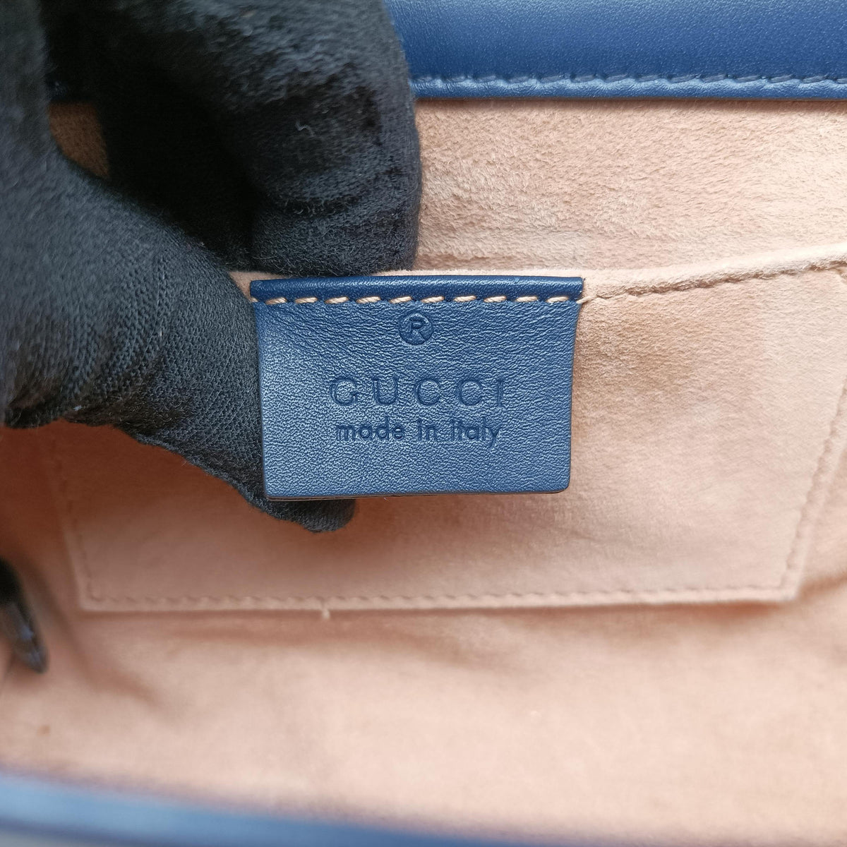 Padlock Navy Leather 432182 G021580443パドロック ネイビー レザー 432182 G021580443