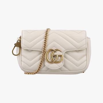 GG Marmont White Leather 476438 GGマーモント ホワイト レザー 476438