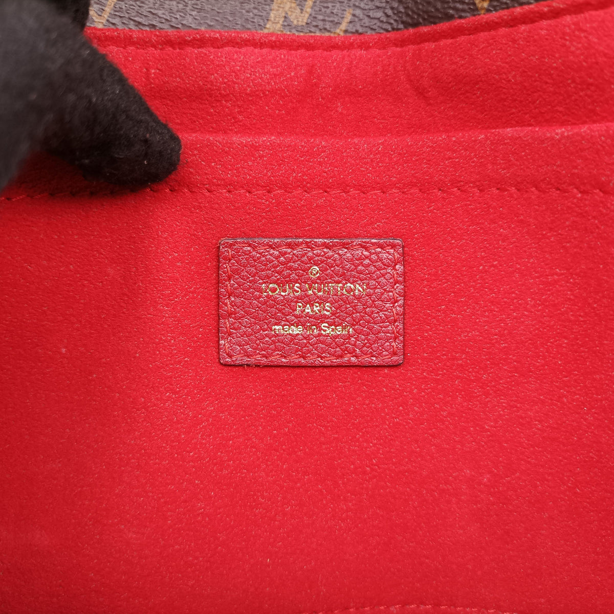 SAINT PLACIDE brown×CERISE Monogram Canvas×calf leather M43713 IC Chipサンプラシード モノグラム/ブラウン×スリーズ モノグラムキャンバス×カーフレザー M43713 ICチップ