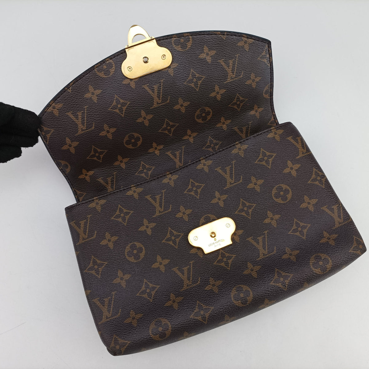 SAINT PLACIDE brown×CERISE Monogram Canvas×calf leather M43713 IC Chipサンプラシード モノグラム/ブラウン×スリーズ モノグラムキャンバス×カーフレザー M43713 ICチップ