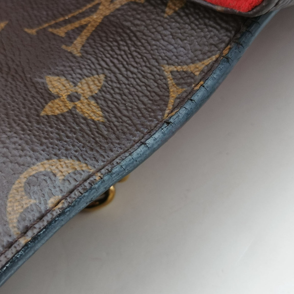 SAINT PLACIDE brown×CERISE Monogram Canvas×calf leather M43713 IC Chipサンプラシード モノグラム/ブラウン×スリーズ モノグラムキャンバス×カーフレザー M43713 ICチップ