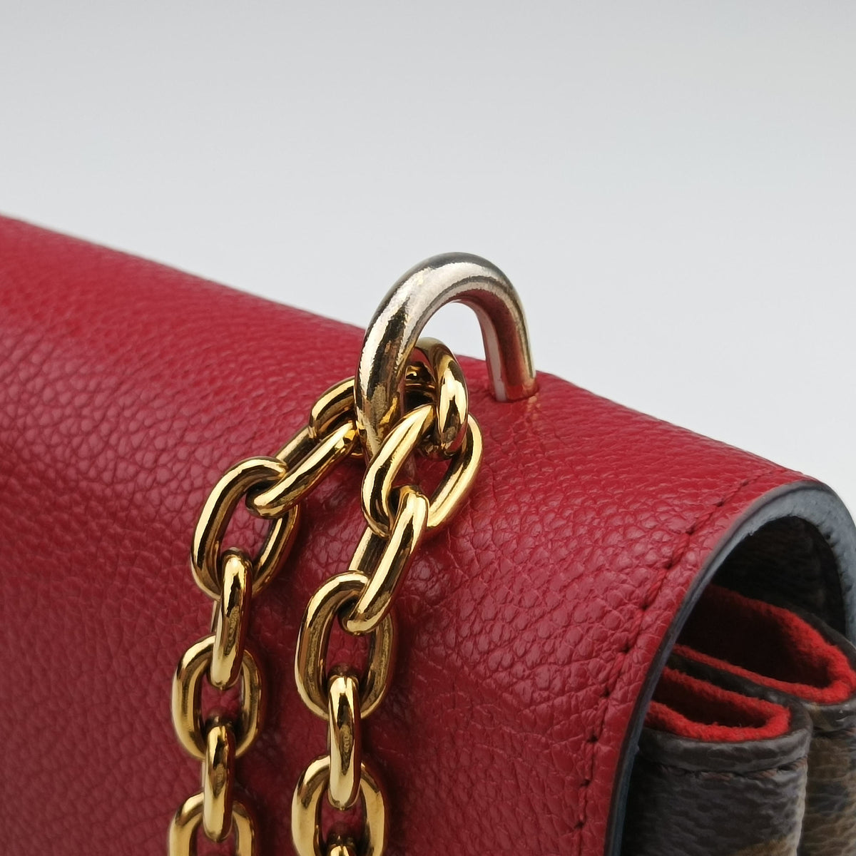 SAINT PLACIDE brown×CERISE Monogram Canvas×calf leather M43713 IC Chipサンプラシード モノグラム/ブラウン×スリーズ モノグラムキャンバス×カーフレザー M43713 ICチップ