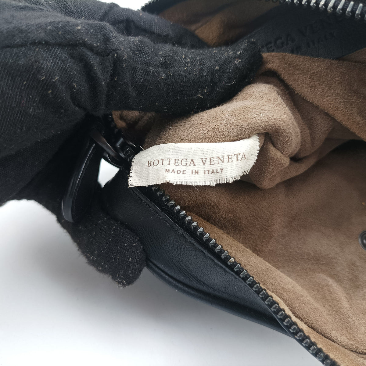 Intrecciato Black lambskin B07692054Jイントレチャート ブラック ラムスキン B07692054J