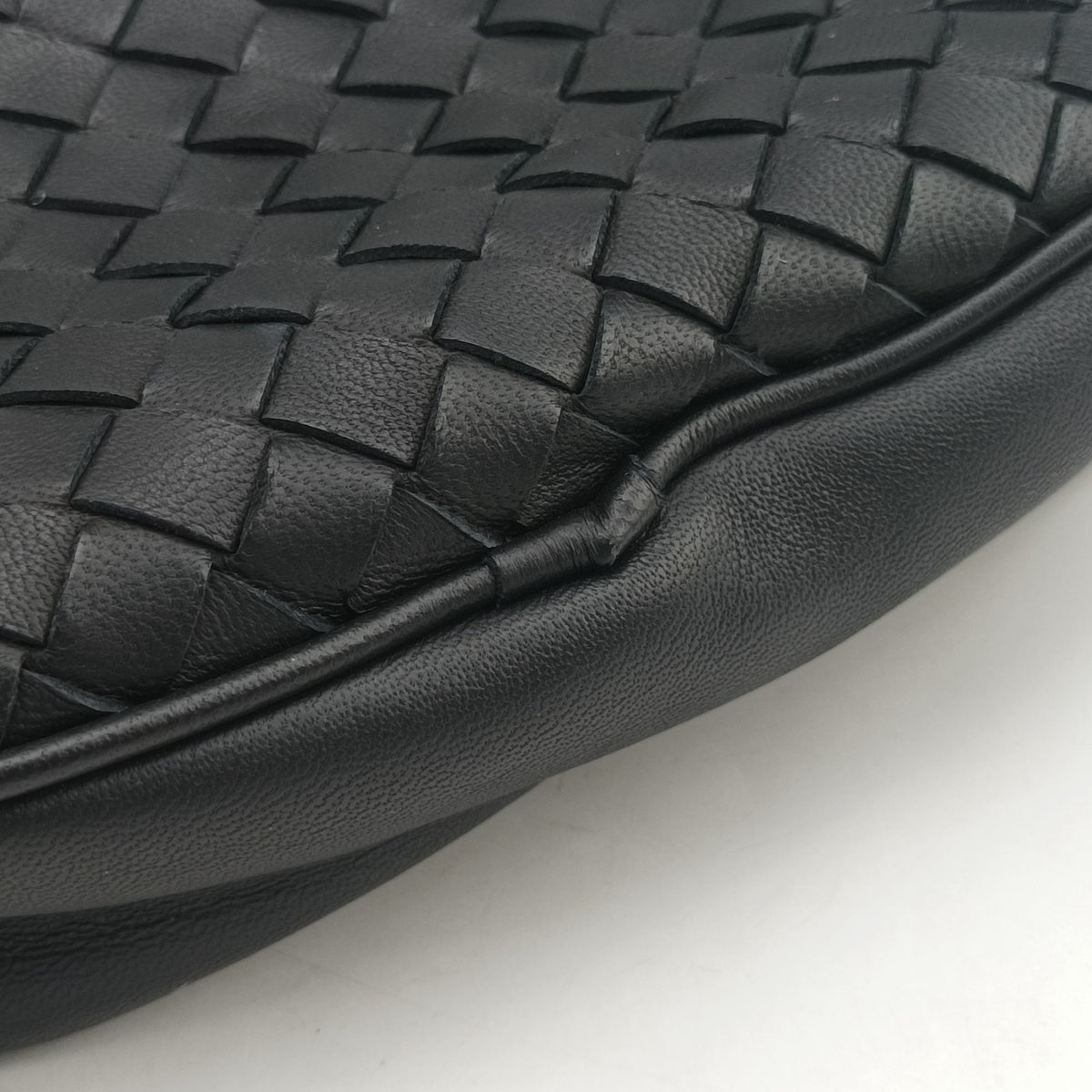 Intrecciato Black lambskin B07692054Jイントレチャート ブラック ラムスキン B07692054J