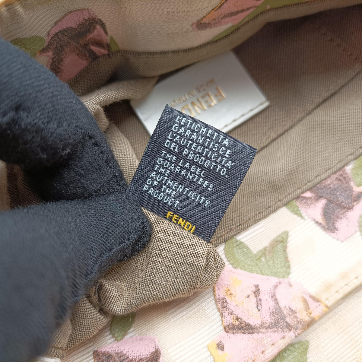 Chef Perforated Charm Zucca Print Multicolour canvas 8BR436 8BR445-FZB 118-2516ズッカ プリント シェフパフォーレートチャーム マルチカラー キャンバス 8BR436 8BR445-FZB 118-2516