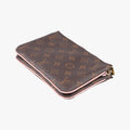 Pochette Double Zip Brown x Pink x Red Monogram canvas M63905 GI0179 IC Chipポシェットドゥーブルジップ ブラウン×ピンク×レッド モノグラム キャンバス M63905 GI0179 ICチップ