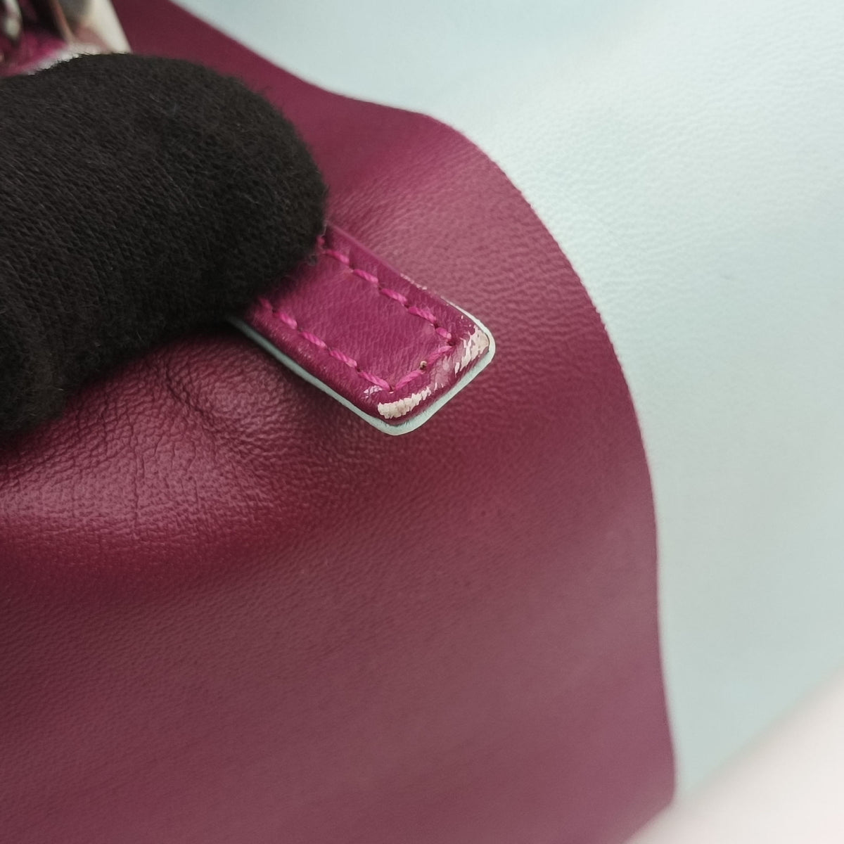 Bento box Blue x Purple Leather 26790 2394/26790/018ベントーボックス ブルー x パープル レザー 26790 2394/26790/018