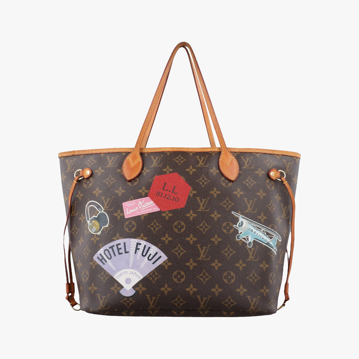 Neverfull MM brown×multicolor Monogram Canvas SF3107 IC ChipネヴァーフルMM モノグラム/ブラウン×マルチカラー モノグラムキャンバス SF3107 ICチップ