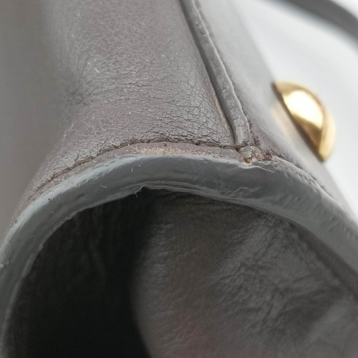 Y Ligne Petit Cabas Grey Leather 311210 311210.529258Yライン プチカバス グレー レザー 311210 311210.529258