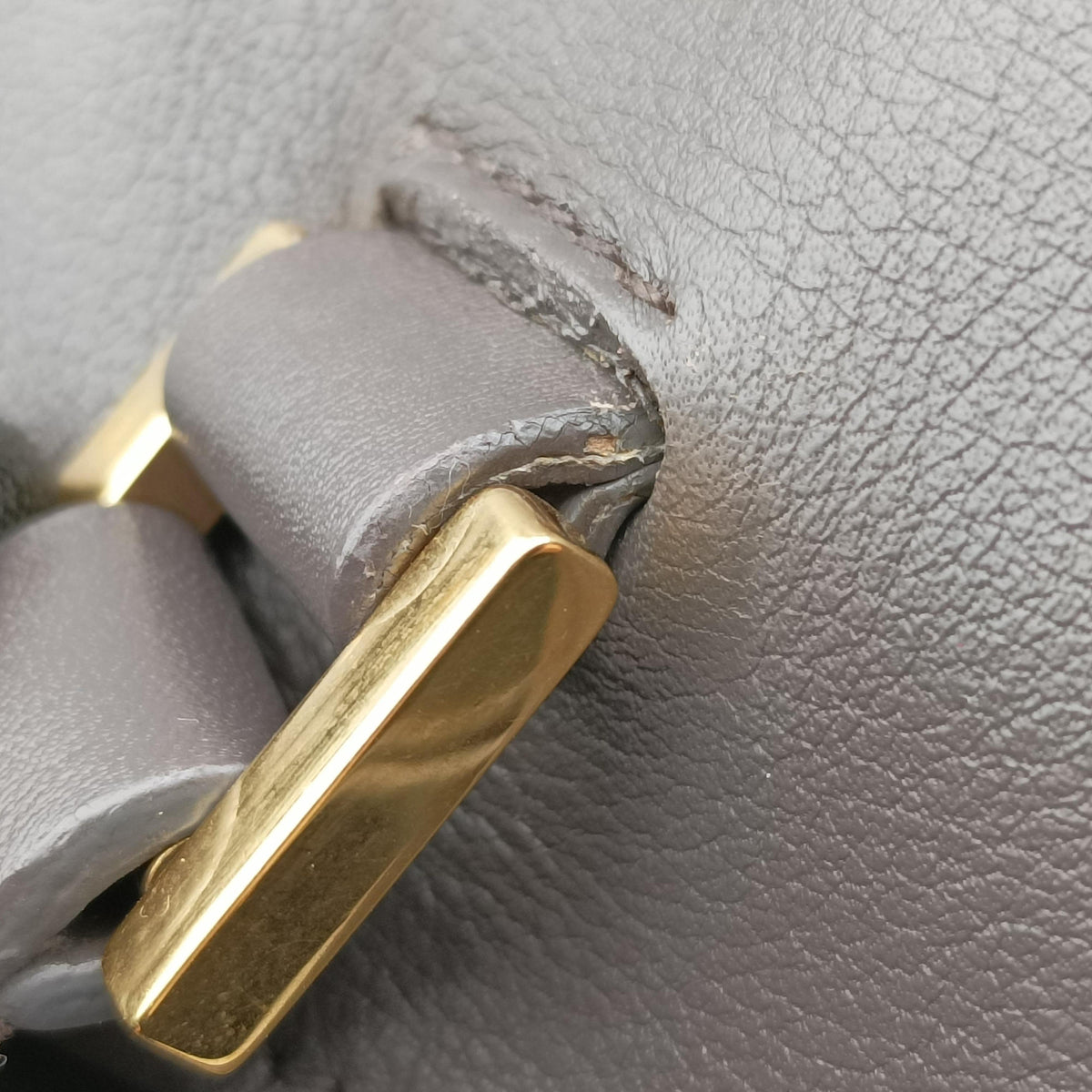 Y Ligne Petit Cabas Grey Leather 311210 311210.529258Yライン プチカバス グレー レザー 311210 311210.529258