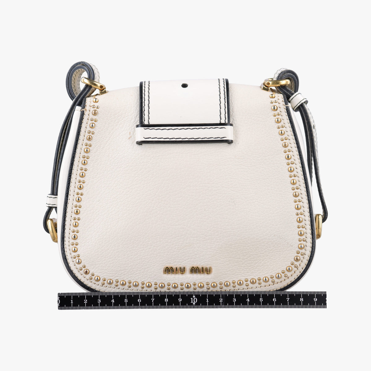 Miu Lady White Leather 37ミュウレディ ホワイト レザー 37