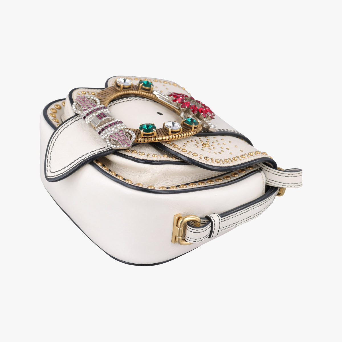 Miu Lady White Leather 37ミュウレディ ホワイト レザー 37