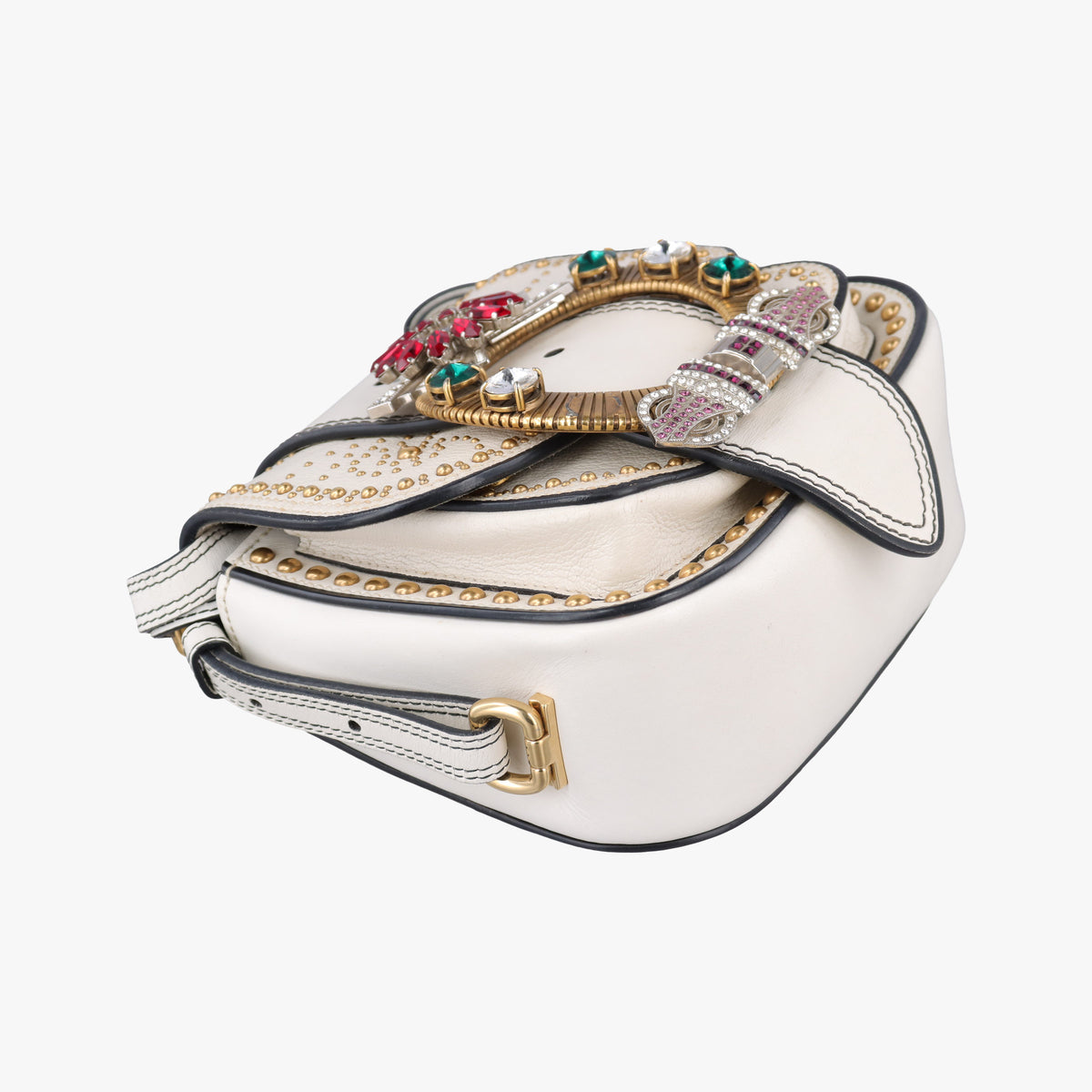 Miu Lady White Leather 37ミュウレディ ホワイト レザー 37