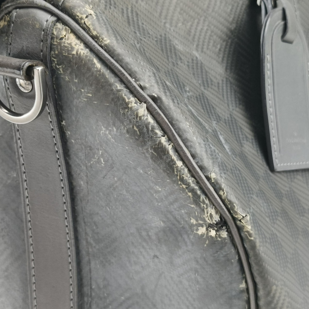 Keepall Bandouliere 45 Gray Damier Carbon N41323 Lot number unknownキーポルバンドリエール45 グレー ダミエカーボン N41323 製番不明