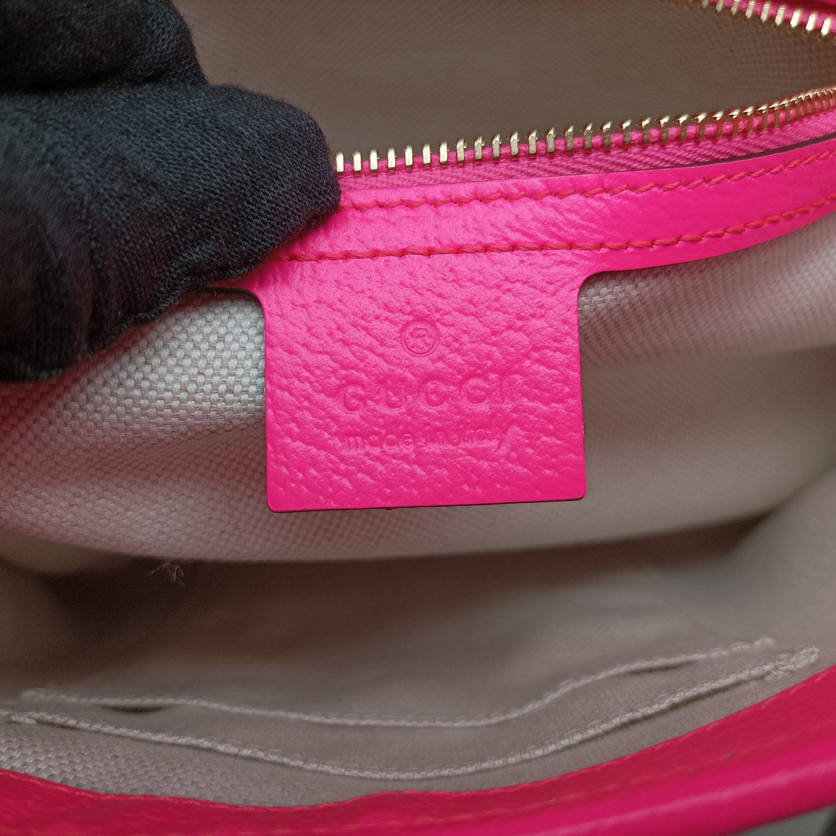 Flora Jackie Pink×Multicolour canvas×leather 550152 C027717230フローラ ジャッキー ピンク×マルチカラー キャンバス×レザー 550152 C027717230