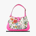 Flora Jackie Pink×Multicolour canvas×leather 550152 C027717230フローラ ジャッキー ピンク×マルチカラー キャンバス×レザー 550152 C027717230