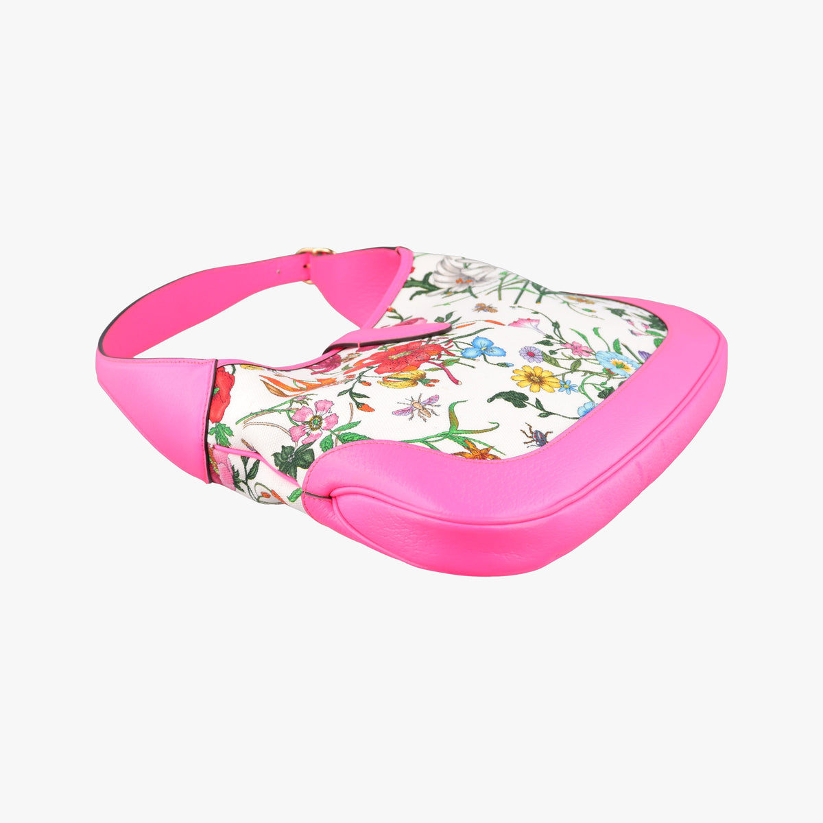Flora Jackie Pink×Multicolour canvas×leather 550152 C027717230フローラ ジャッキー ピンク×マルチカラー キャンバス×レザー 550152 C027717230