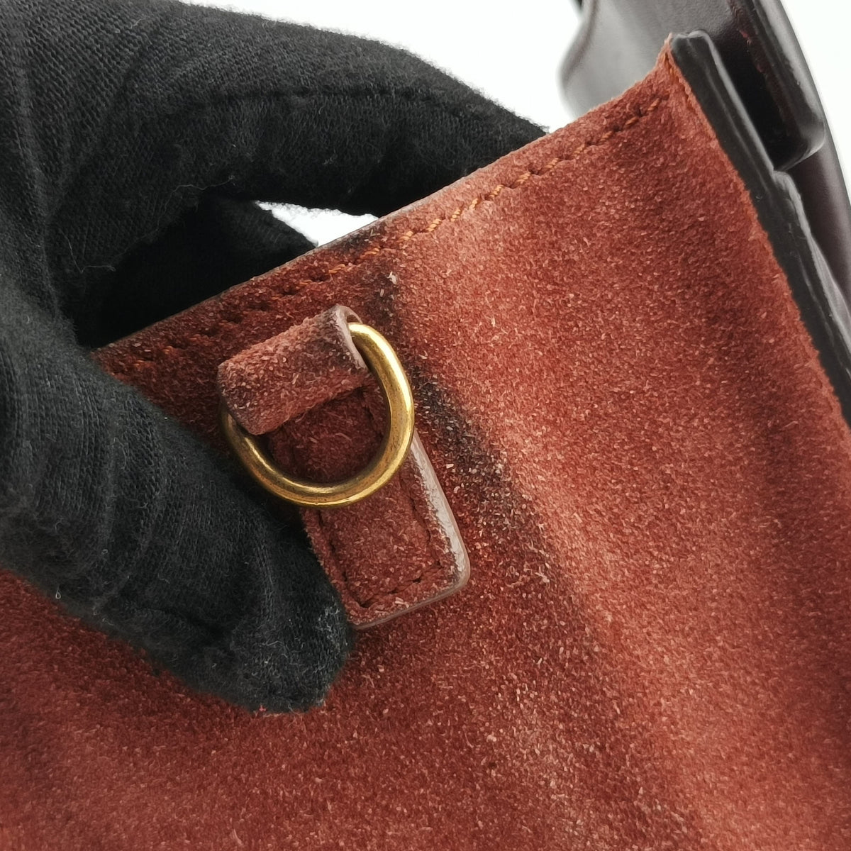 luggage nano shopper Beige×brown Leather×Suede S-CU-0122ラゲージナノショッパー ベージュ×ブラウン レザー×スエード S-CU-0122