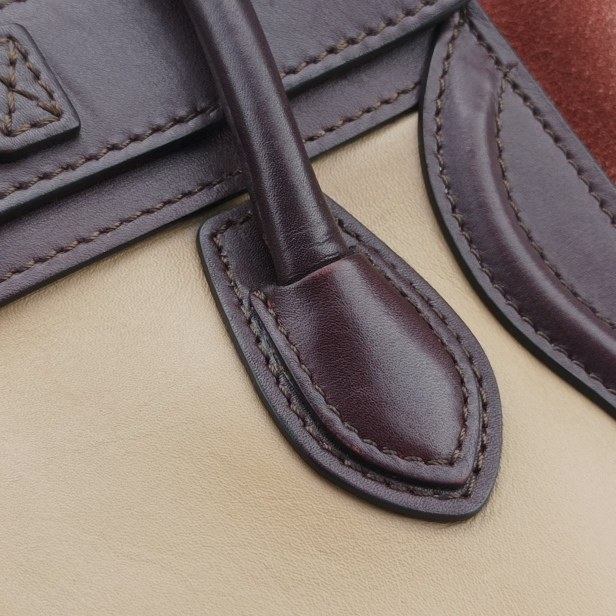 luggage nano shopper Beige×brown Leather×Suede S-CU-0122ラゲージナノショッパー ベージュ×ブラウン レザー×スエード S-CU-0122