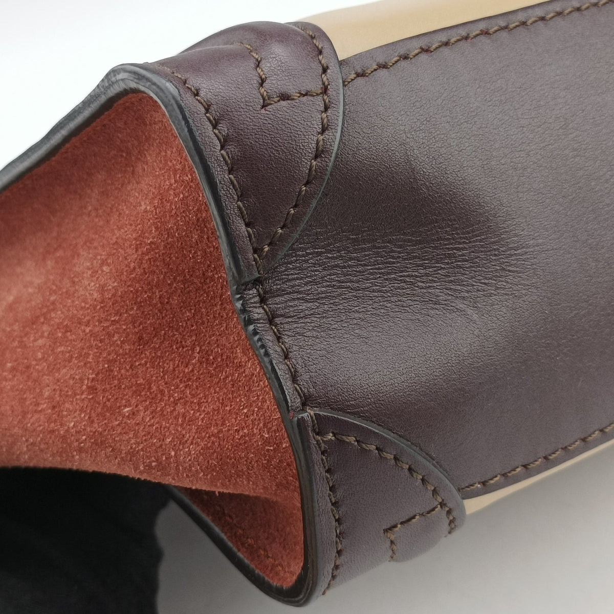 luggage nano shopper Beige×brown Leather×Suede S-CU-0122ラゲージナノショッパー ベージュ×ブラウン レザー×スエード S-CU-0122