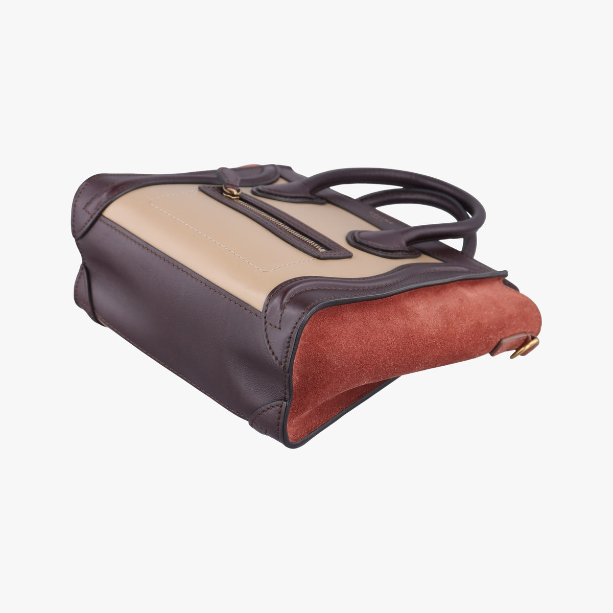 luggage nano shopper Beige×brown Leather×Suede S-CU-0122ラゲージナノショッパー ベージュ×ブラウン レザー×スエード S-CU-0122