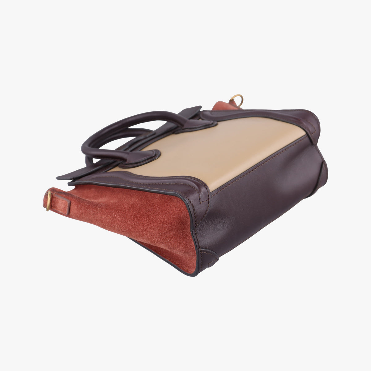 luggage nano shopper Beige×brown Leather×Suede S-CU-0122ラゲージナノショッパー ベージュ×ブラウン レザー×スエード S-CU-0122