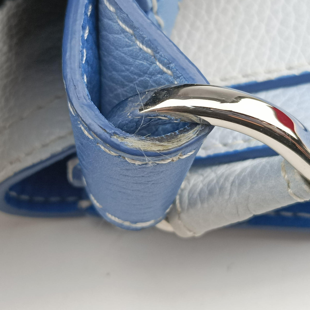 Saddle Blue × Gray leather 23-BO-1119サドル ブルー × グレー レザー 23-BO-1119