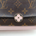 Portefeuille FLORE Chain brown×ROSE BALLERIN Monogram Canvas×calf leather M67405 SN4230ポルトフォイユ フロール チェーン モノグラム/ブラウン×ローズバレリーヌ モノグラムキャンバス×カーフレザー M67405 SN4230