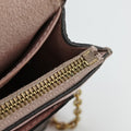 Portefeuille FLORE Chain brown×ROSE BALLERIN Monogram Canvas×calf leather M67405 SN4230ポルトフォイユ フロール チェーン モノグラム/ブラウン×ローズバレリーヌ モノグラムキャンバス×カーフレザー M67405 SN4230