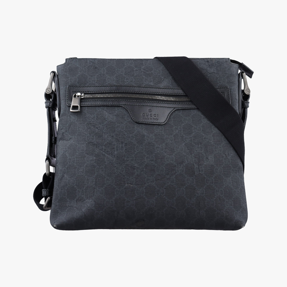 GG Supreme Black PVC coated canvas×Leather 322279 E018861204GGスプリーム ブラック PVCコーティングキャンバス×レザー 322279 E018861204