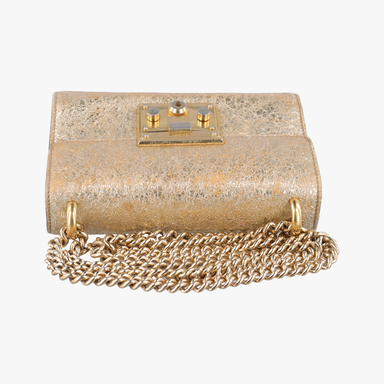 Padlock Golden PVC coated canvas 409487 H019254000パドロック ゴールド PVCコーティングキャンバス 409487 H019254000